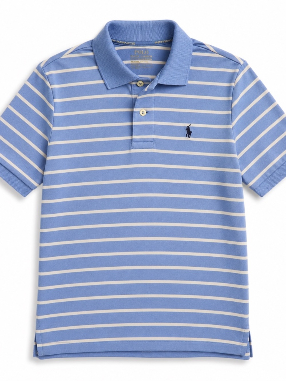 Polo Ralph Lauren Blue Striped Polo Shirt Size S 8